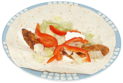 kebab shoarma, tortilla, wraps, grillowany kurczak, sa�ata lodowa