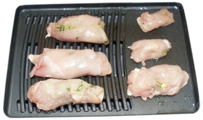 grillowanie na grillu elektrycznym, grillowane piersi z kurczaka, faszerowane piersi z kurczaka